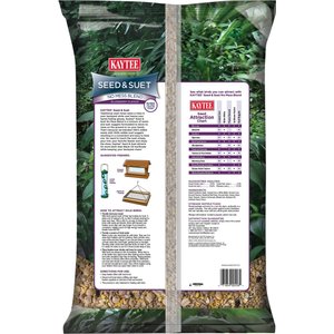 Kaytee Seed & Suet No Mess Blend Blueberry Flavor Wild Bird Food, 10-lb bag