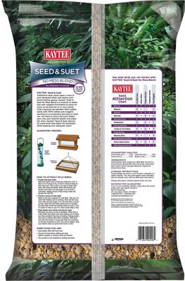 Show full view: Kaytee Seed & Suet No Mess Blend Blueberry Flavor Wild Bird Food, 10-lb bag slide 2 of 9