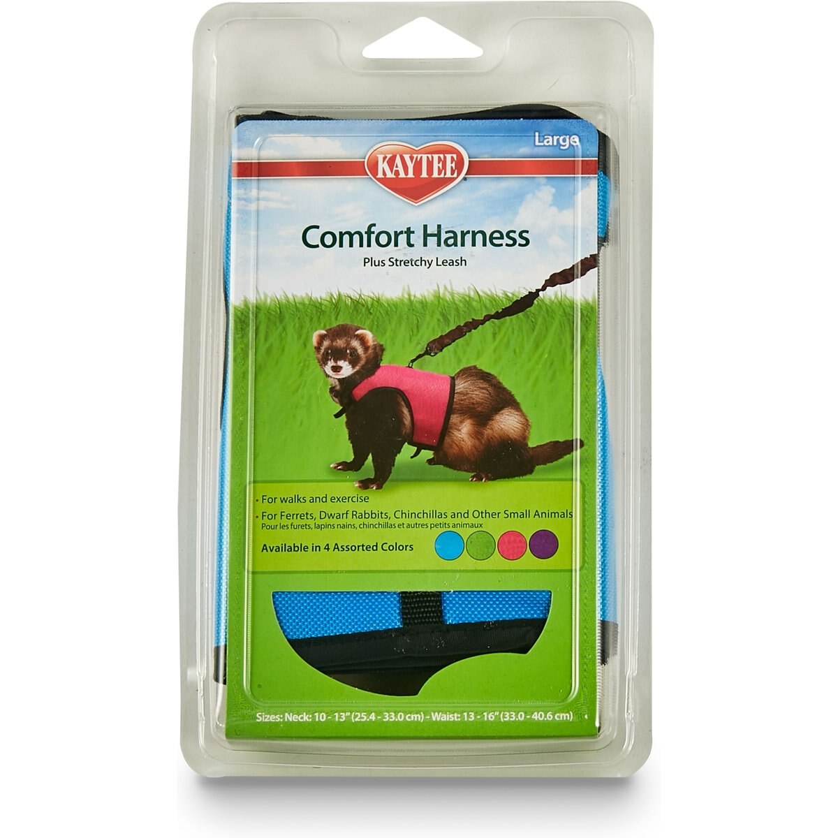 Kaytee Small Animal Harness & Stretchy Leash, Large