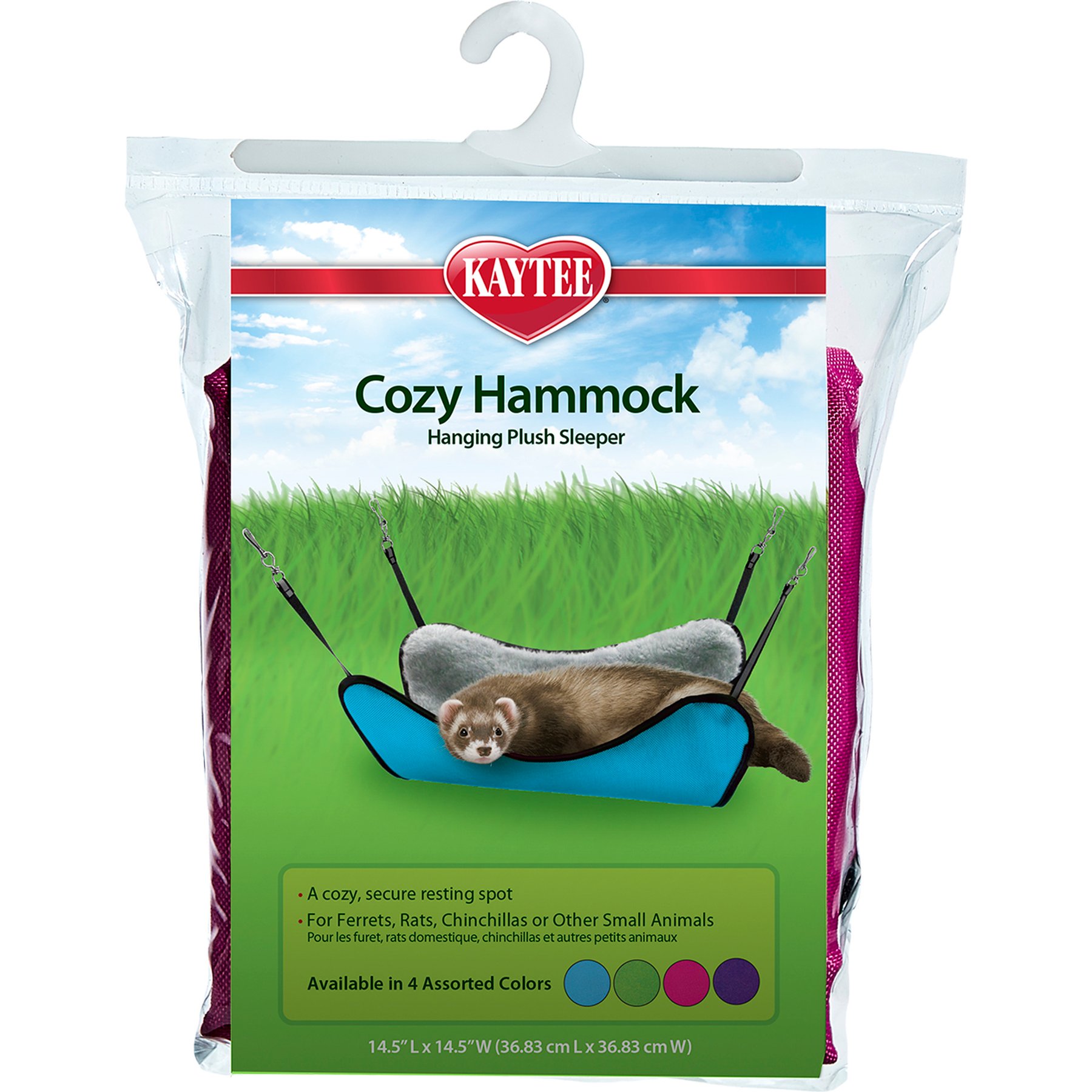 Kaytee Small Animal Plush Sleeper Hammock, 14.5-in