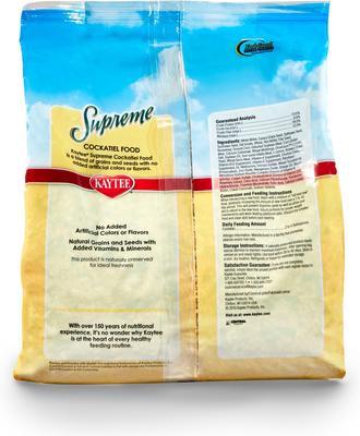 Show full view: Kaytee Supreme Cockatiel Food, 5-lb bag slide 3 of 6
