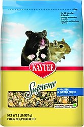 Kaytee Supreme Fortified Daily Diet Gerbil & Hamster Food, 2-lb bag