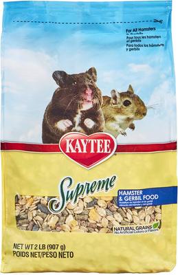 Show full view: Kaytee Supreme Fortified Daily Diet Gerbil & Hamster Food, 2-lb bag slide 6 of 10