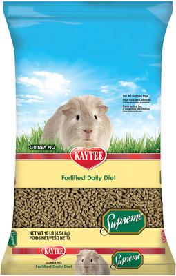 Show full view: Kaytee Supreme Fortified Daily Diet Guinea Pig Food, 10-lb bag slide 8 of 11