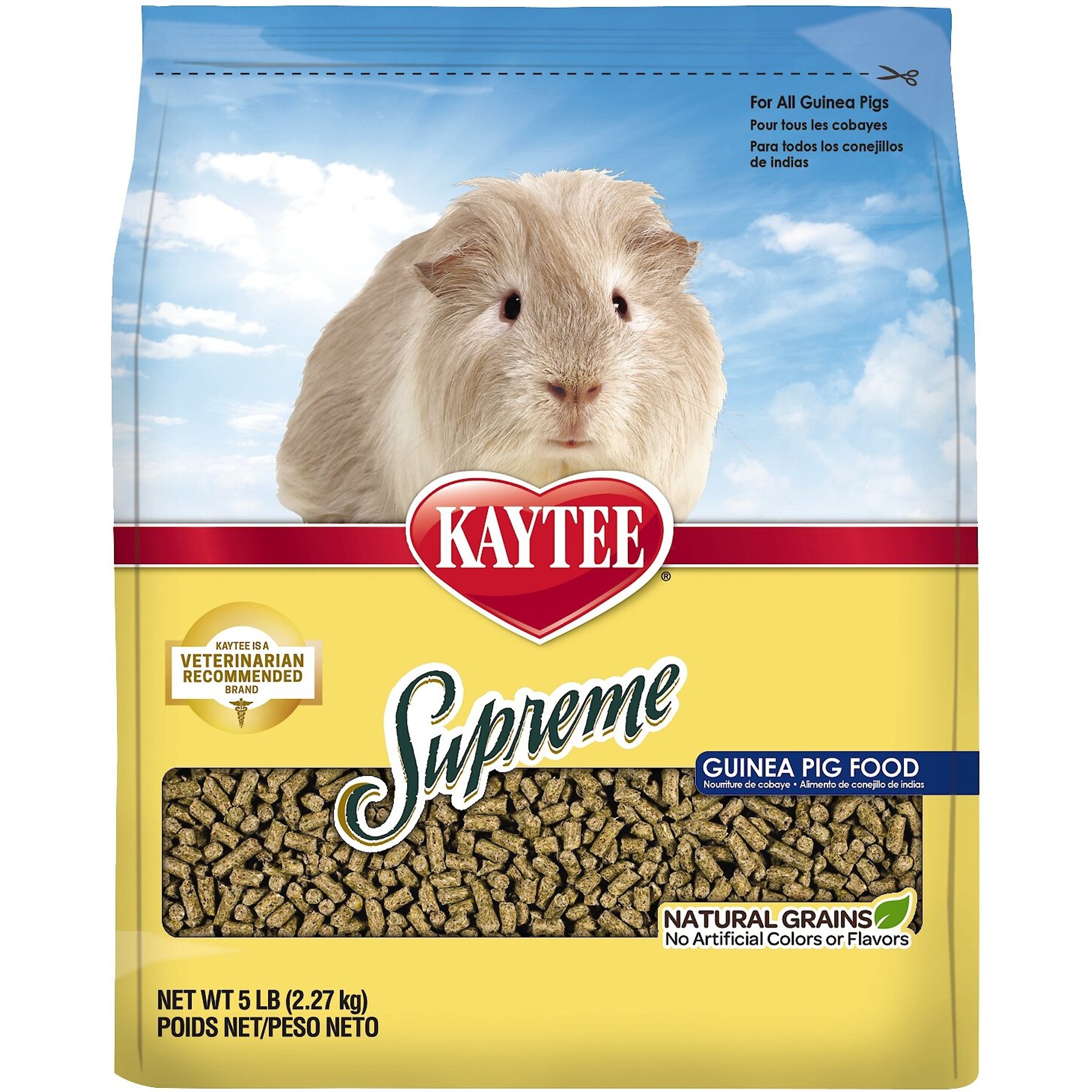 Kaytee Supreme Fortified Daily Diet Guinea Pig Food, 5-lb bag