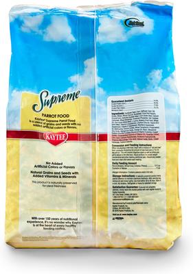 Show full view: Kaytee Supreme Parrot Food, 5-lb bag slide 3 of 9