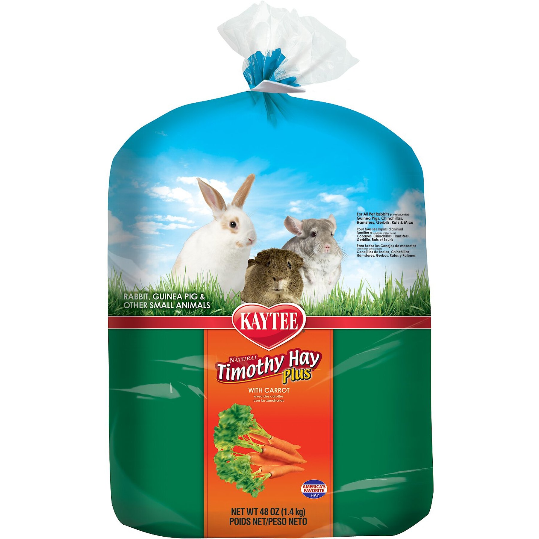 Guinea Pig Toys Kaytee Timothy Hay Plus, Carrots, 24-Ounce