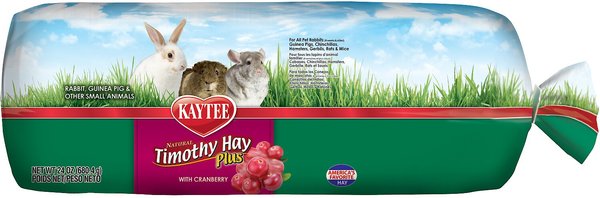 KAYTEE Timothy Hay Plus Cranberries Small Animal Treat, 24-oz bag