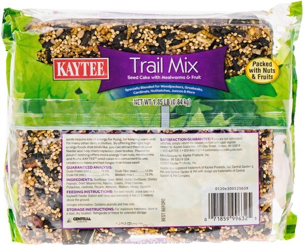 Kaytee Trail Mix Seed Cake Wild Bird Food, 1 count