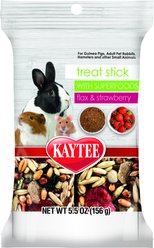 Kaytee Treat Stick with Superfoods Strawberry Flavor Small Animal Treats, 5.5-oz bag