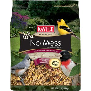 Kaytee Ultra No Mess Nut & Fruit Blend Wild Bird Food, 5.5-lb bag