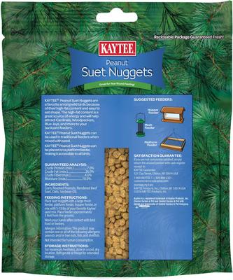 Show full view: Kaytee Wild Bird Peanut Suet Nuggets, 27-oz bag slide 2 of 3