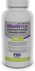 KBroVet-CA1 (potassium bromide) Chewable Tablets for Dogs, 500-mg, 60 tablets slide 1 of 2