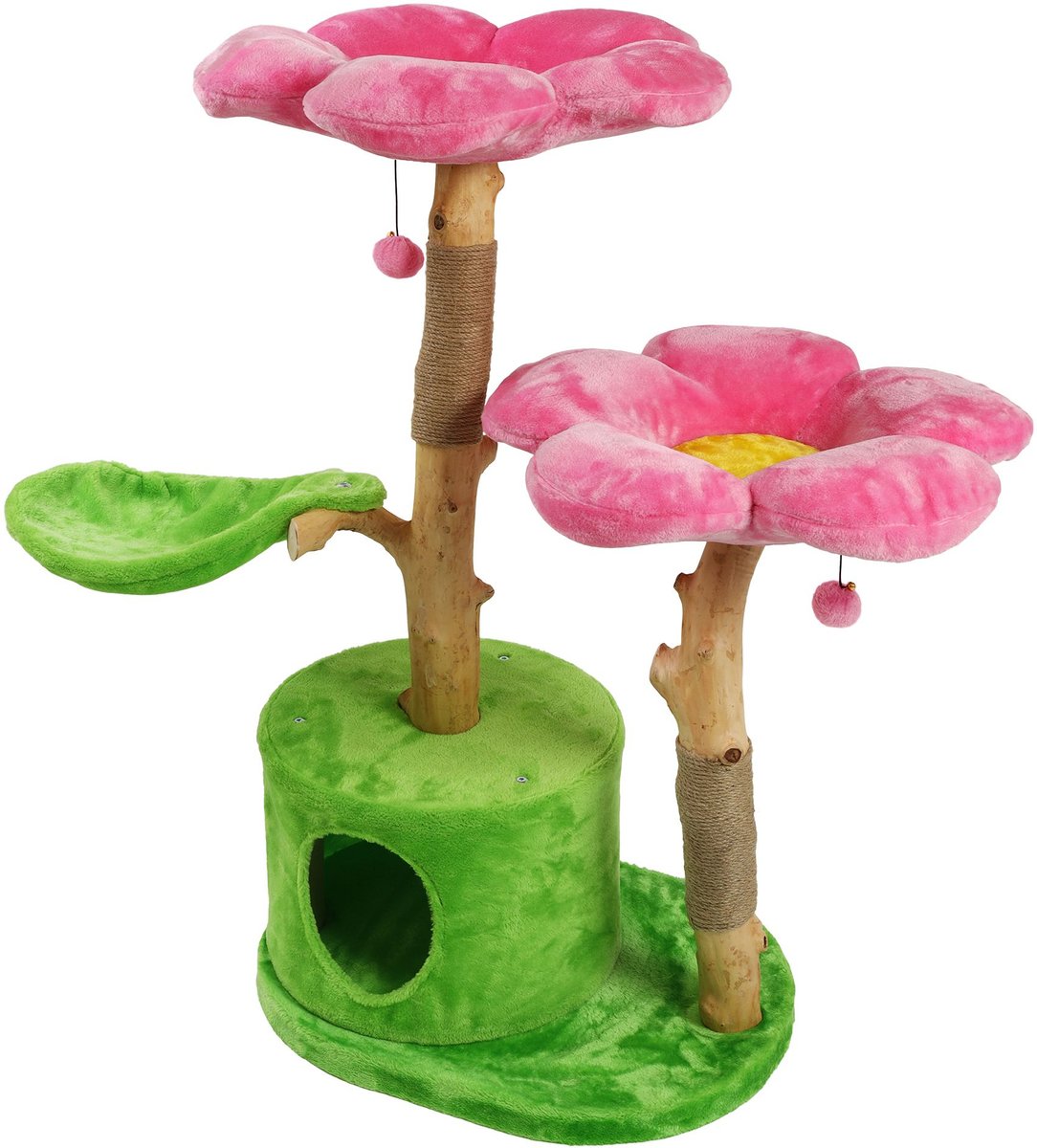 KBSPETS Floral 35-in Sisal Cat Tree