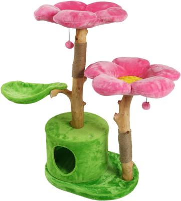 Show full view: KBSPETS Floral 45-in Sisal Cat Tree, Azalea slide 7 of 13