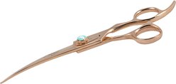 Kenchii Rosé Curved Dog & Cat Shears, 7-in