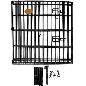 KennelMaster 8-Panel Dog Exercise Pen, Black, 24-in H x 24-in W