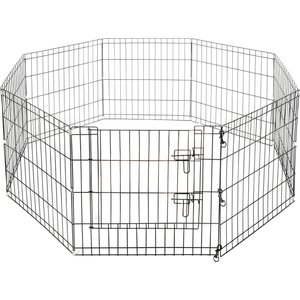 KennelMaster 8-Panel Dog Exercise Pen, Black, 24-in H x 24-in W