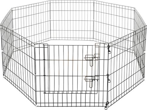 Show full view: KennelMaster 8-Panel Dog Exercise Pen, Black, 24-in H x 24-in W slide 7 of 9