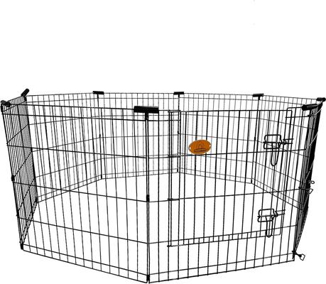 Show full view: KennelMaster 8-Panel Dog Exercise Pen, Black, 24-in H x 24-in W slide 8 of 9