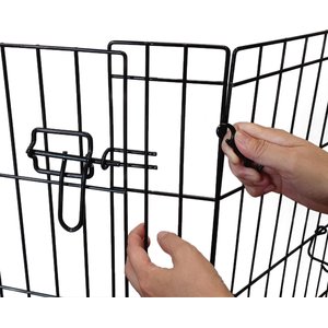 KennelMaster 8-Panel Dog Exercise Pen, Black, 24-in H x 24-in W