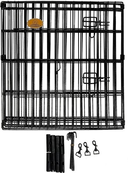 KennelMaster 8-Panel Dog Exercise Pen, Black, 36-in H x 24-in W