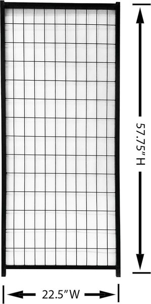 KennelMaster Dog Kennel Panel, Black, 22.5-in x 57.75-in