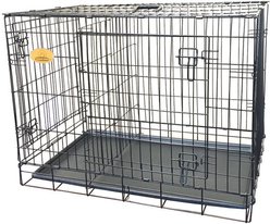 KennelMaster Folding Dog Kennel Crate, Black, 42-in x 28-in x 30-in slide 2 of 9