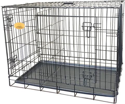 Show full view: KennelMaster Folding Dog Kennel Crate, Black, 42-in x 28-in x 30-in slide 2 of 9