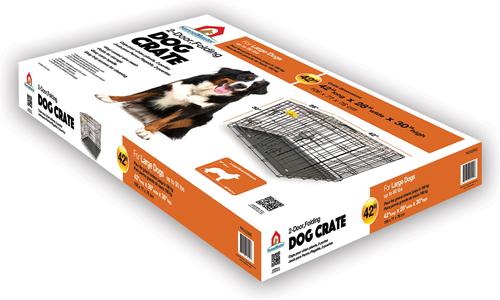 Show full view: KennelMaster Folding Dog Kennel Crate, Black, 42-in x 28-in x 30-in slide 8 of 9