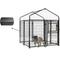 Show in main carousel: KennelMaster Vinyl Coated Welded Wire Boxed Dog Kennel, Black, 4-ft x 4-ft x 4-ft slide 4 of 9