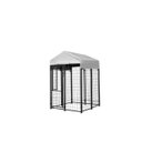 KennelMaster Vinyl Coated Welded Wire Boxed Dog Kennel, Black, 4-ft x 4-ft x 6-ft