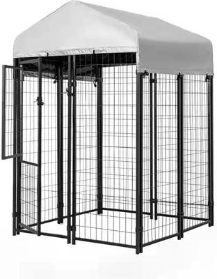 Show full view: KennelMaster Vinyl Coated Welded Wire Boxed Dog Kennel, Black, 4-ft x 4-ft x 6-ft slide 6 of 11