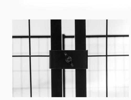 Show full view: KennelMaster Vinyl Coated Welded Wire Boxed Dog Kennel, Black, 4-ft x 4-ft x 6-ft slide 10 of 11