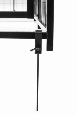 Show full view: KennelMaster Vinyl Coated Welded Wire Boxed Dog Kennel, Black, 6-ft x 4-ft x 6-ft slide 8 of 11