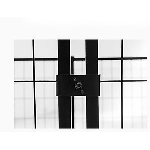 KennelMaster Vinyl Coated Welded Wire Boxed Dog Kennel, Black, 6-ft x 4-ft x 6-ft