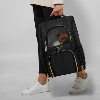 Show full view: Kenneth Cole Reaction Collapsible Cat & Dog Travel Backpack Carrier, Black, 18-lbs slide 7 of 10