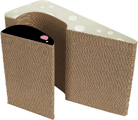 Show full view: Kensie Cheese & Mouse Cat Scratcher, Large, White slide 4 of 4