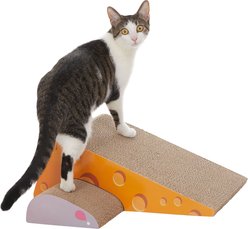 Kensie Cheese & Mouse Cat Scratcher, Large, Yellow