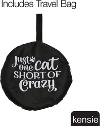 Kensie Orca Collapsible Interactive Play Cat Tunnel with Crinkle Tail, Feather Spout & Travel Bag, Black, 38-in slide 2 of 7