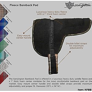 Kensington Protective Products Fleece Bareback Horse Pad, Desert Sand