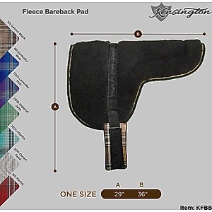 Kensington Protective Products Fleece Bareback Horse Pad, Desert Sand