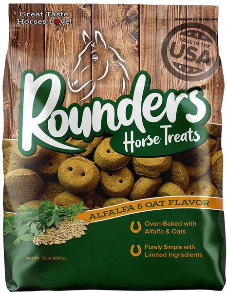 Show full view: Kent / Blue Seal Alfalfa & Oats Rounders Horse Treats, 30-oz bag slide 1 of 7