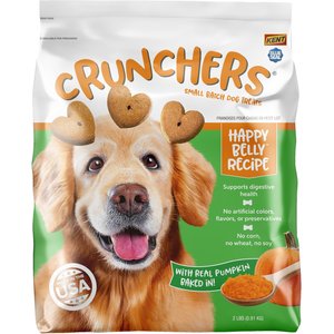 Kent / Blue Seal Crunchers Happy Belly, Digestive Health, Real Pumpkin, Dog Treats, 2-lb bag