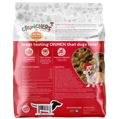 Show full view: Kent / Blue Seal Crunchers Holiday Pumpkins & Cranberry Dog Treats, 2-lb bag slide 3 of 4