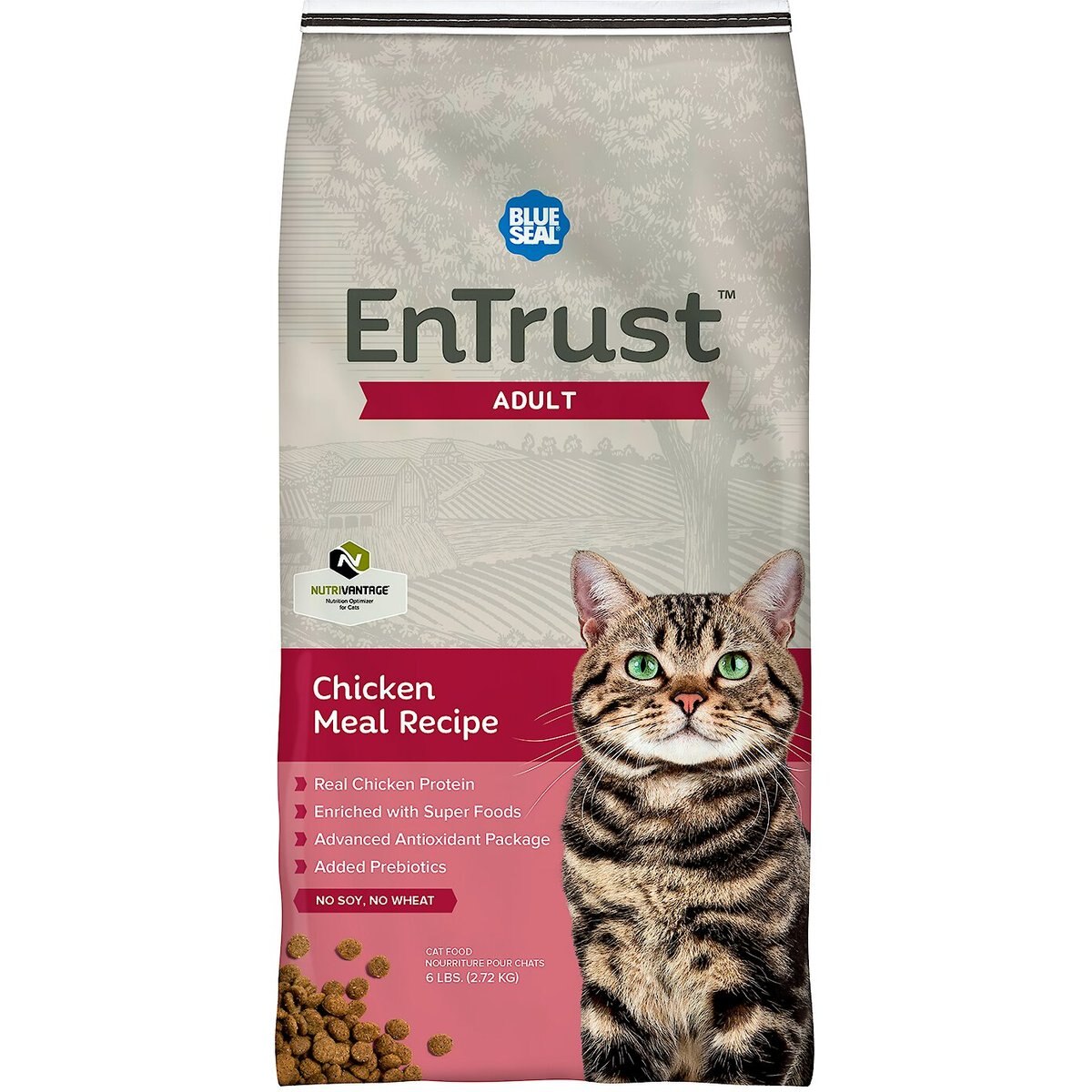 Kent / Blue Seal EnTrust Chicken Meal Recipe No Soy or Wheat Dry Cat Food, 6-lb bag