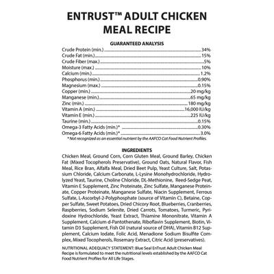 Show full view: Kent / Blue Seal EnTrust Chicken Meal Recipe No Soy or Wheat Dry Cat Food, 6-lb bag slide 4 of 7