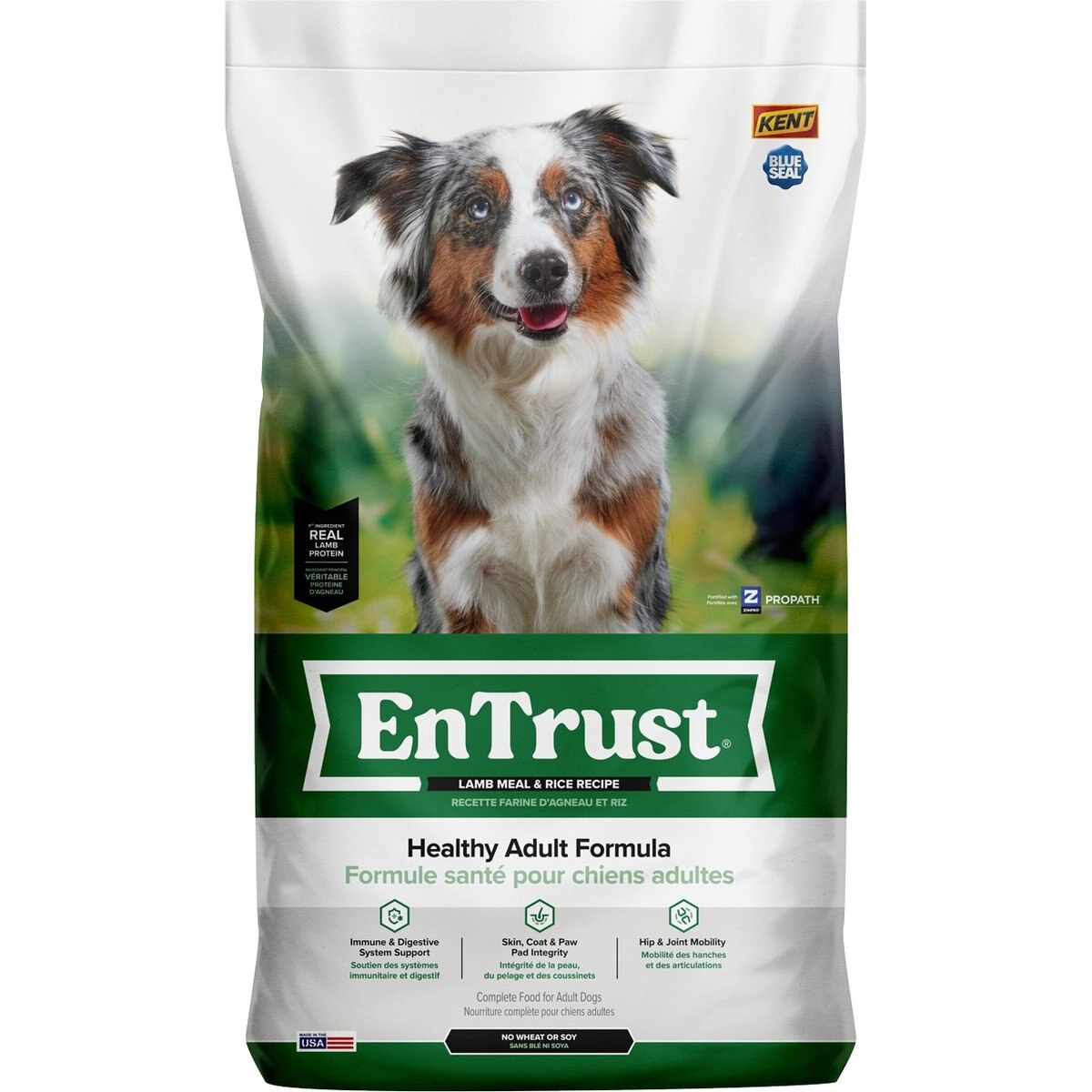 Kent / Blue Seal EnTrust Adult Lamb Meal & Rice Recipe Dry Dog Food, 20-lb bag