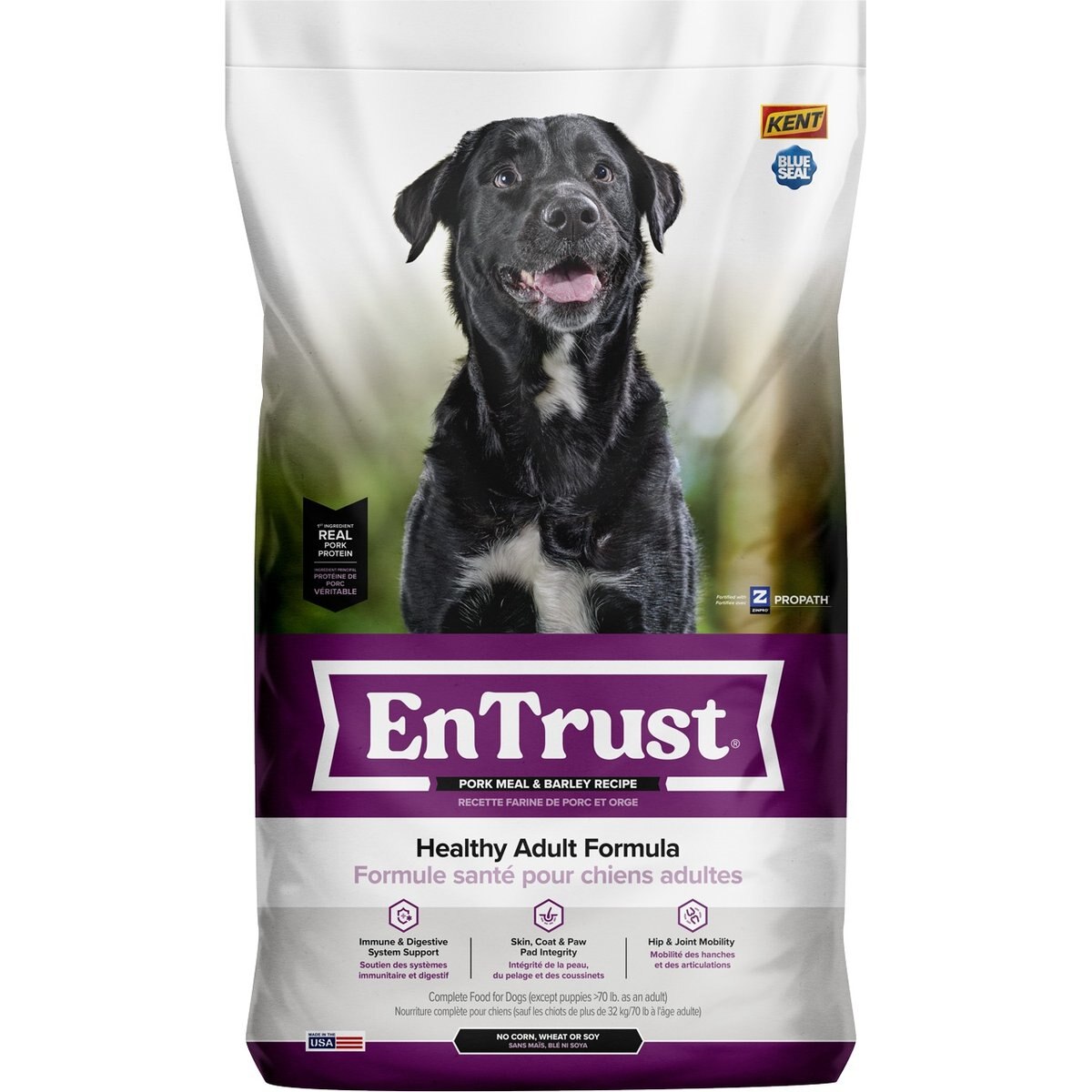 Kent / Blue Seal EnTrust Adult Pork Meal & Barley Recipe Dry Dog Food, 20-lb bag