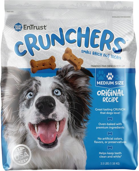 Kent / Blue Seal Entrust Crunchers Original Crunchy Dog Treats, Medium, 3.5-lb bag